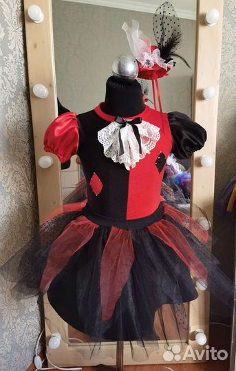 Костюм Клоунессы, Коломбино, Арлекина, Карты