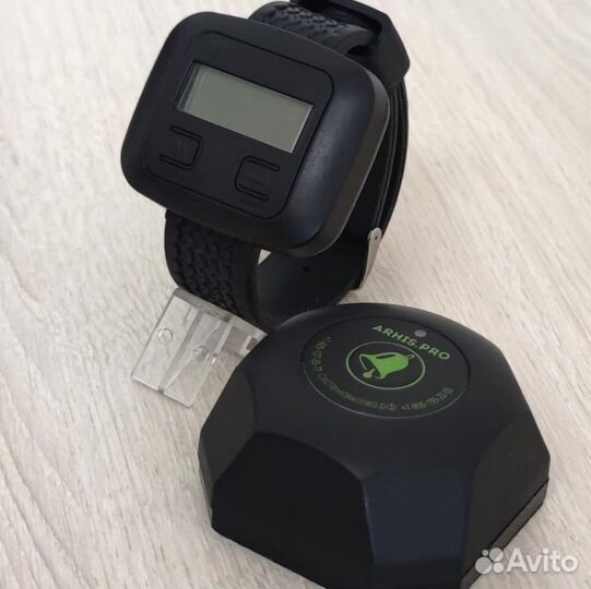 Бургер черный кнопка вызова официанта часы Эконом