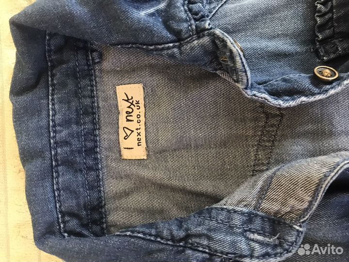 Рубашка джинсовая удлиненная для девочки