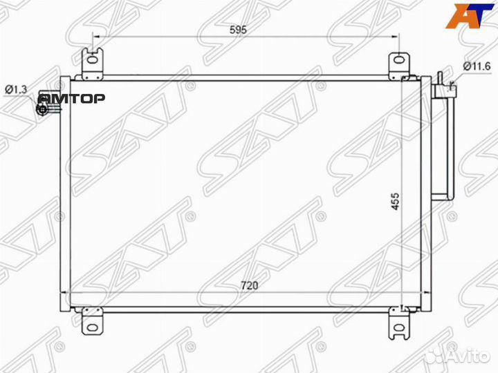 SAT ST-CH07-394-0 Радиатор кондиционера Chevrolet