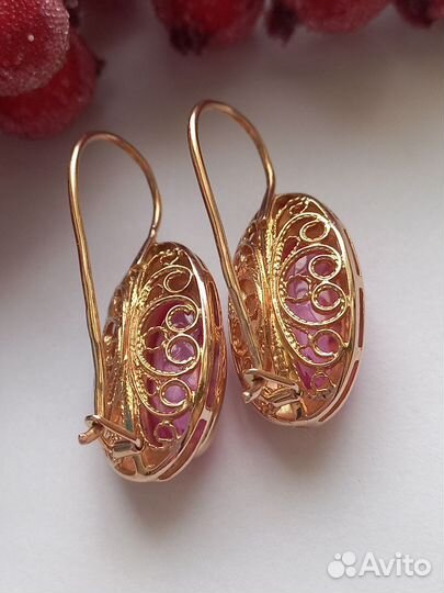 Золотые серьги 583пр