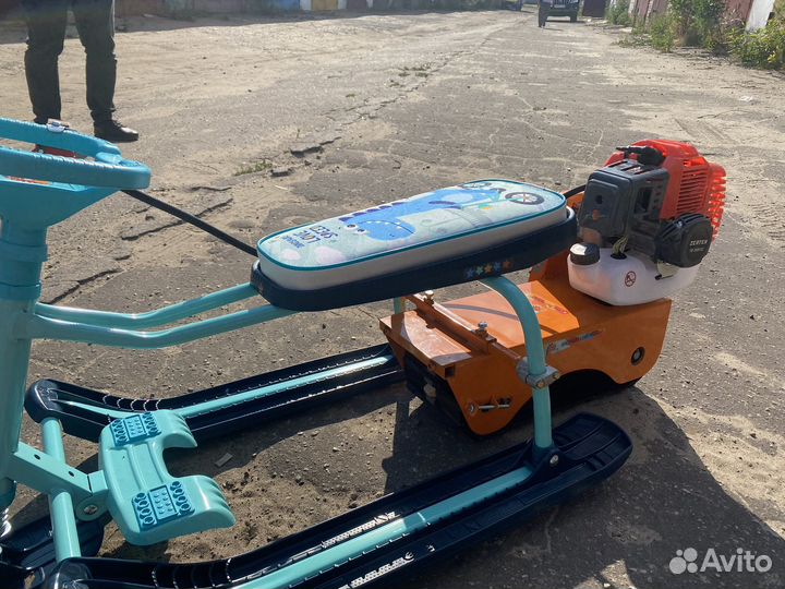 Снегокат детский Динозавр с мотором