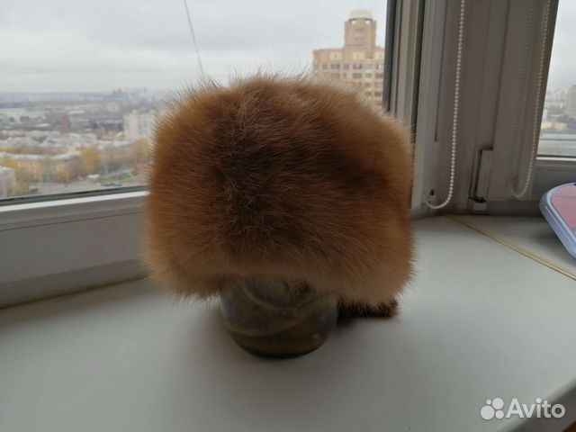 Шапка зимняя из куницы и питона