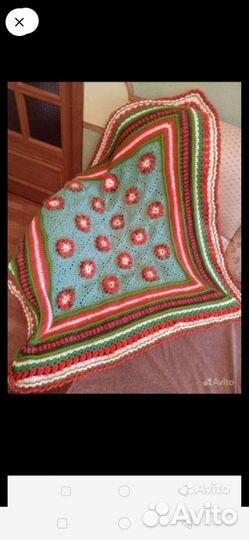Плед вязанный крючком
