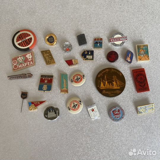 Значки медали СССР ретро Ленин города пресса