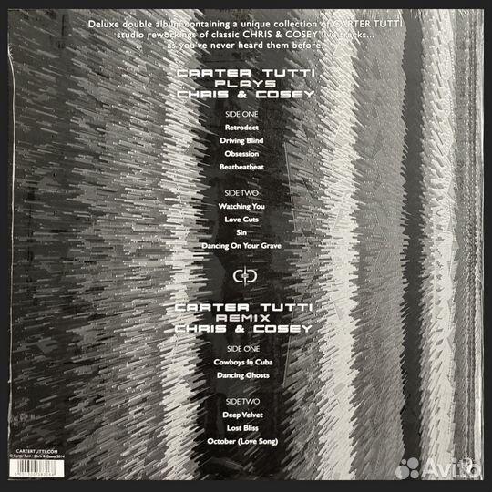 Carter Tutti – Plays + Remix Chris & Cosey (2LP)