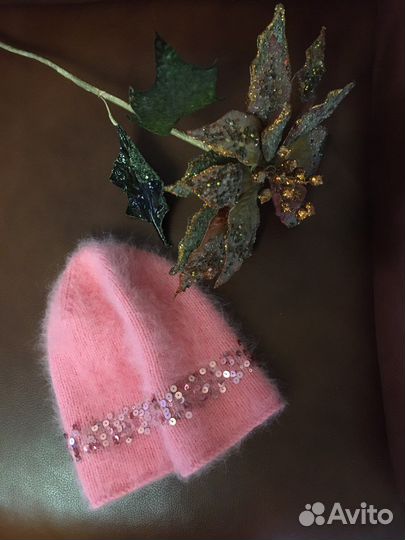 Шапочка из пуха норки ручная работа