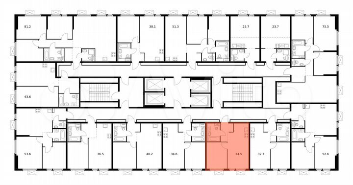 1-к. квартира, 34,5 м², 21/33 эт.