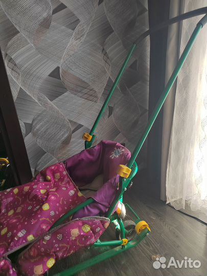 Детские санки на колесах бу