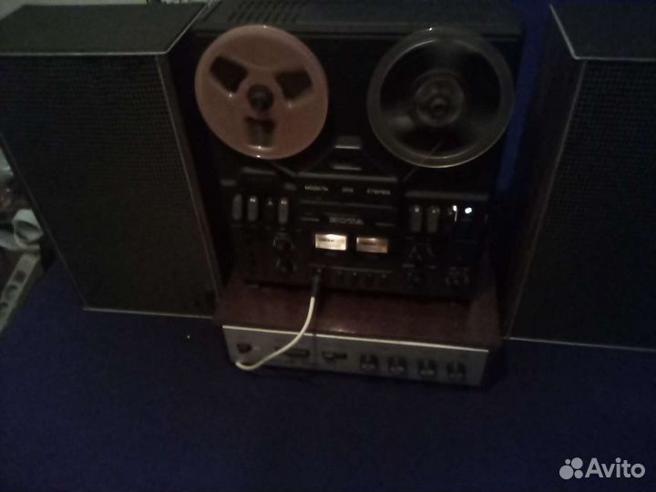 Катушечный магнитофон нота 203 с акустикой 1980-х