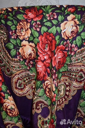 Шаль платок расцветка Павловопосадская
