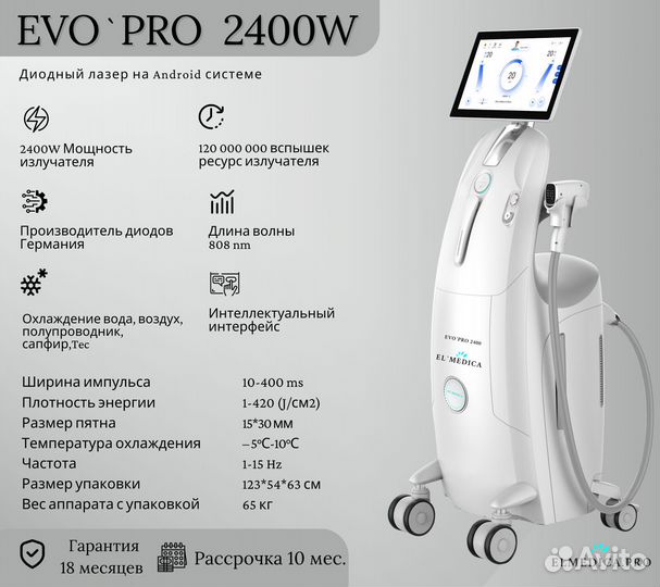 Диодный лазер EvoPro беспроцентная рассрочка