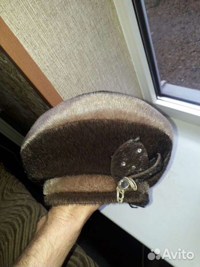 Женский норковый берет размер 64
