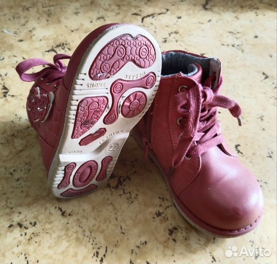 Ботинки демисезонные для девочки 22 размер