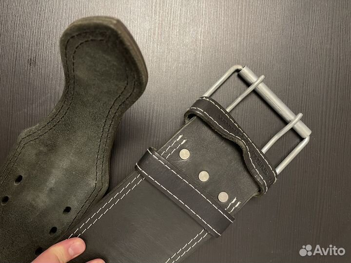 Пояс штангиста Powermens + 2 лямки в подарок