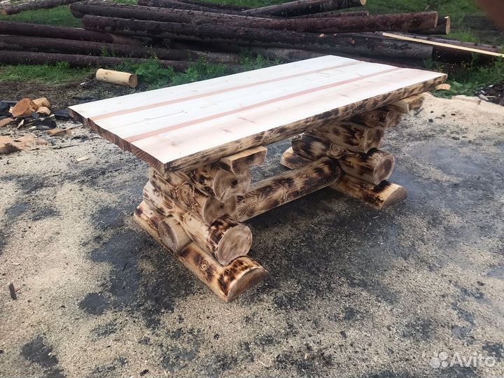 Садовые столы Бревно Премиум