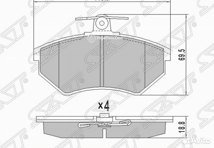 Колодки передние Chery Amulet A15 STA113501080