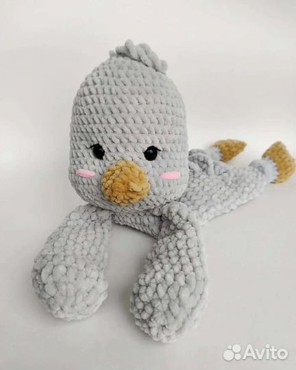Мягкая игрушка утёнок комфортер ручная работа