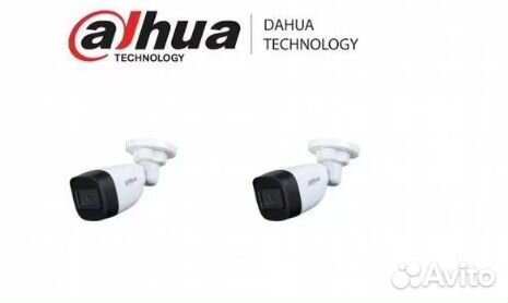 2 камеры видеонаблюдения 2 Мп Dahua DH-HAC-hfw1200