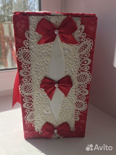 Свадебный сундук + фатин на капот автомобиля в