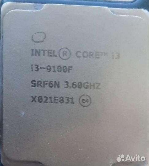 Процессор intel core i3 9100F