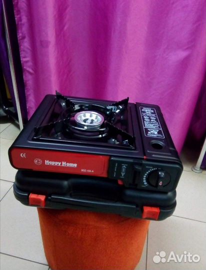 Плитка газовая с переходником под большой газовый