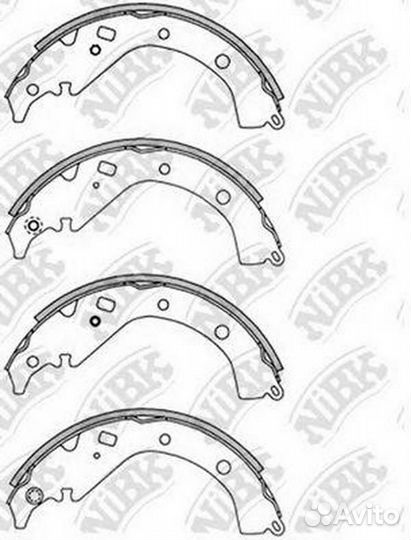 Колодки тормозные барабанные зад - nibk