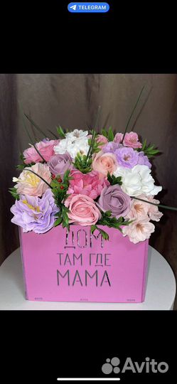 Букет из мыльных цветов