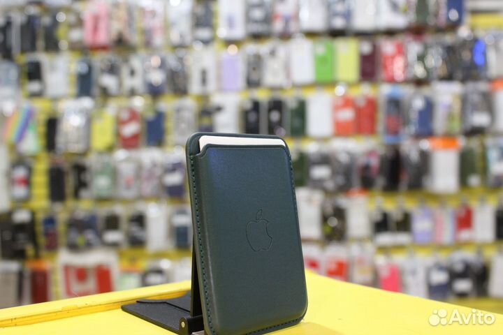 Чехол Apple Leather Wallet с MagSafe (Black)