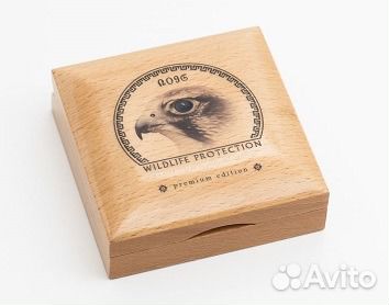 Монета Сокол Балобан серебро Монголия 2016 футляр