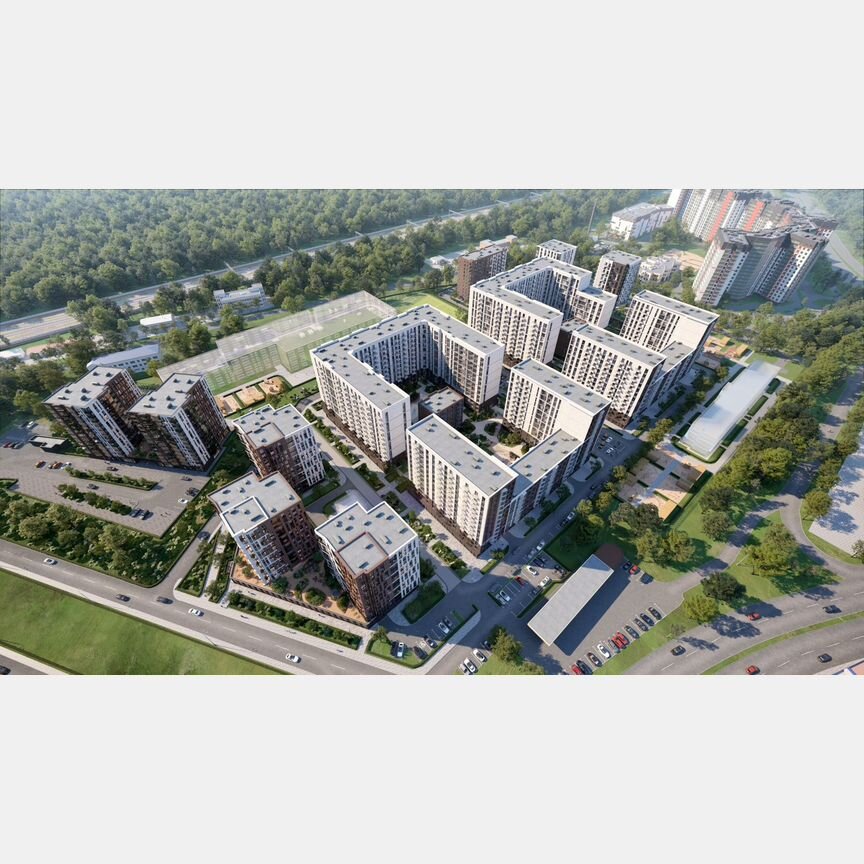 2-к. квартира, 55,1 м², 7/13 эт.