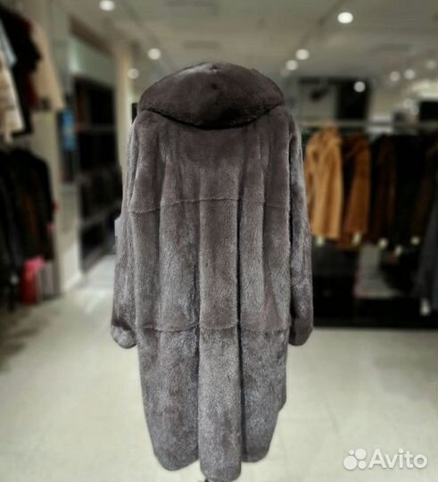 Шуба норковая с капюшоном новая 64 66 размер