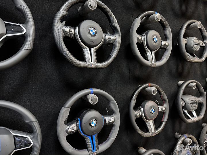 Рули BMW F серии. Строчка, подогрев, карбон Арт У151487574