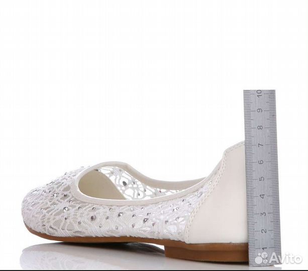 Балетки свадебные, р.37