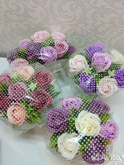 Цветы, букеты из мыльных роз, подарок