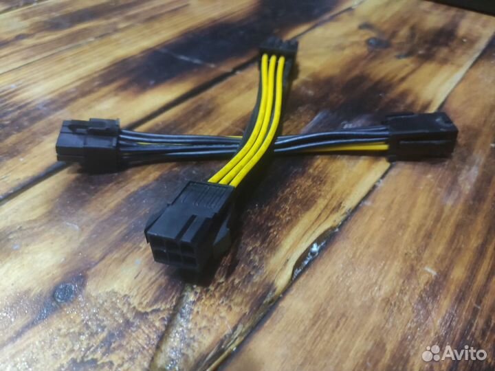 Переходник 6pin PCI-E - 8pin 16AWG Видеокарты