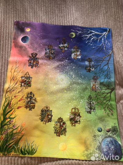 Картина-часы ручной работы «Круговорот в природе»