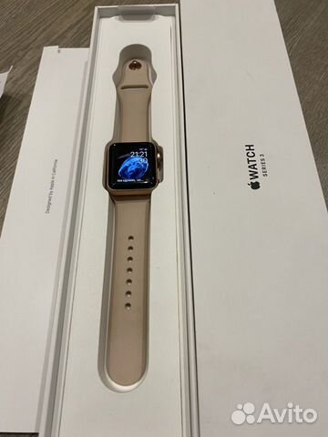 Часы apple watch 3 38 mm Gold Aluminum