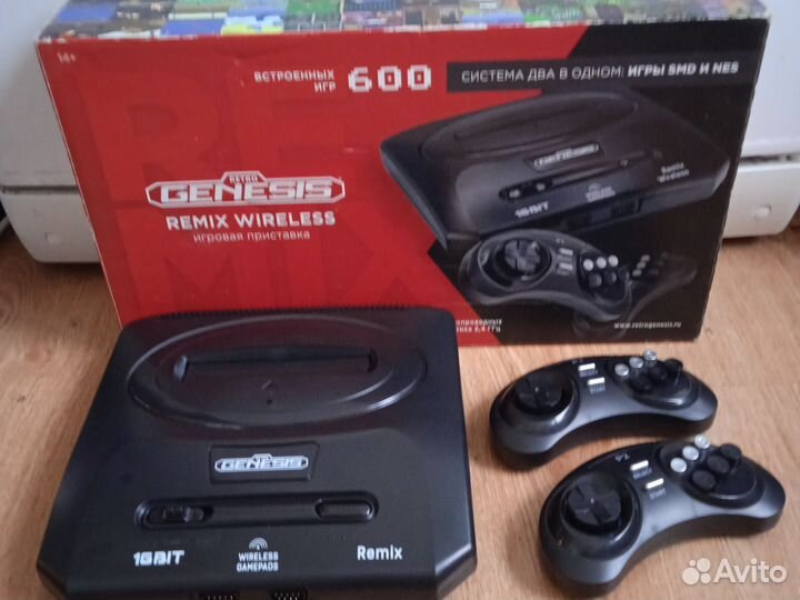 Retro Genesis Remix Wireless 600 Игр Dendy sega