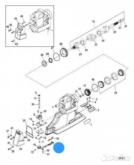 Механизм переключения передач mercruiser bravo