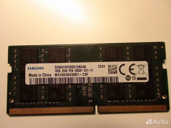 Samsung sodimm DDR4 -16Gb 2933 MHz