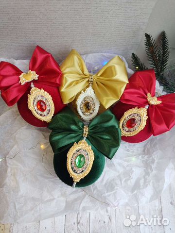 Набор елочных игрушек ручной работы