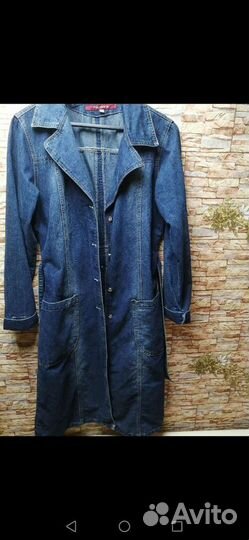 Джинсовый тренч