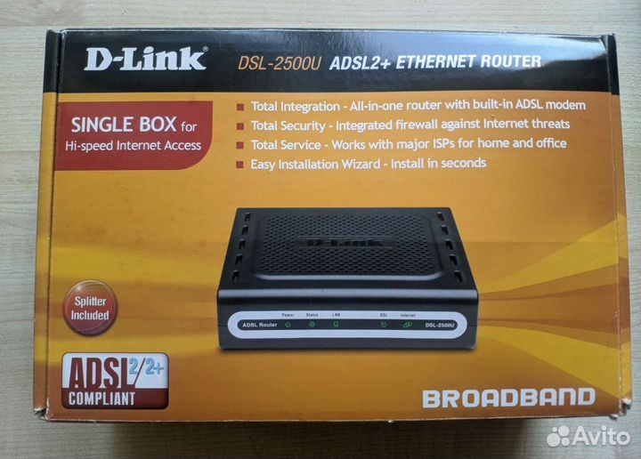 Adsl модем/конвертор + разветвитель D-Link