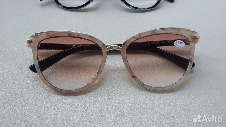 Новые очки +3.5 c затемнением и без