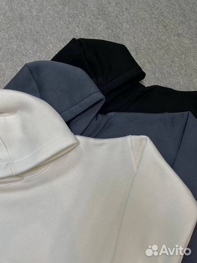 Теплое худи черный