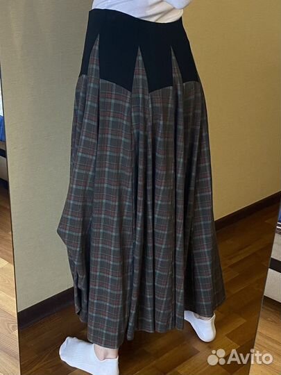 Винтажная юбка женская в клетку