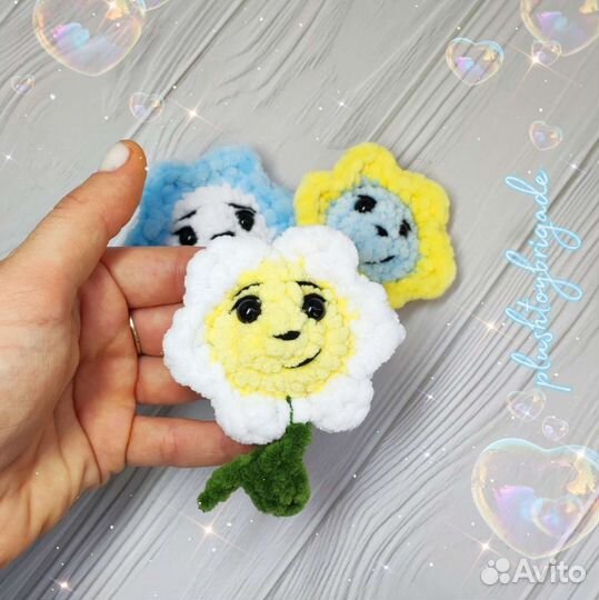 Плюшевый брелок цветок (на заказ)
