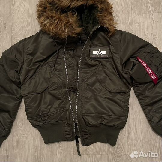 Alpha industries cwu 45 hood attached y2k rap