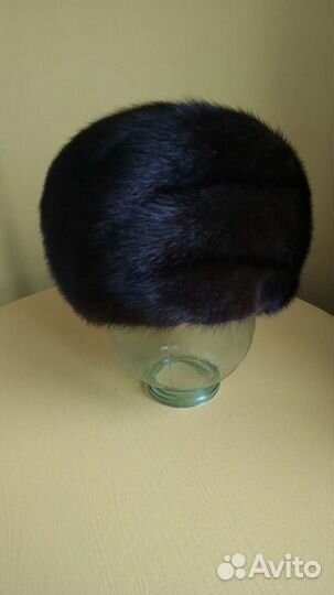 Шапка норковая женская бу кубанка р. 56